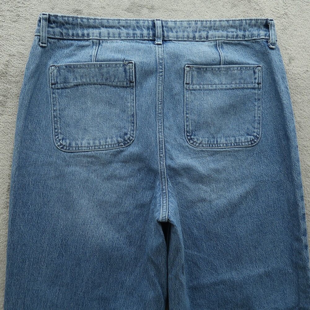 Free Assembly Jeans Women's Size 16 Super High-Rise Wide-Leg Denim 32" Inseam - Picture 13 of 16